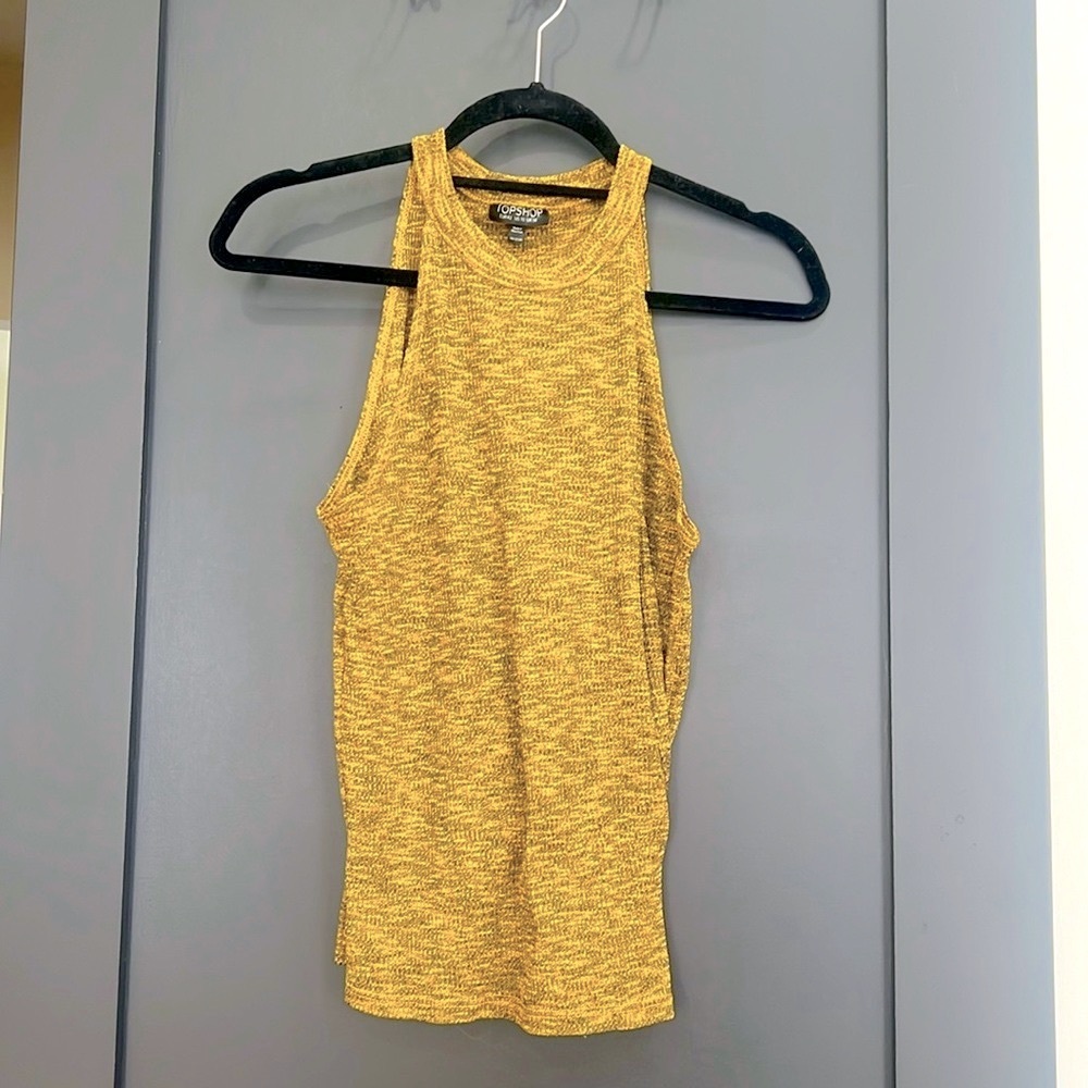 Yellow sleeveless top